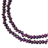 Crystal Lane Rondelle 2 Strand 7in (apx246pcs) 1.5x2.5mm Opaque Purple Iris